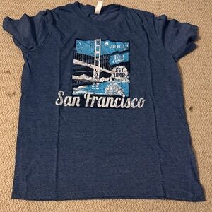 Simple Blue San Francisco Graphic T-Shirt